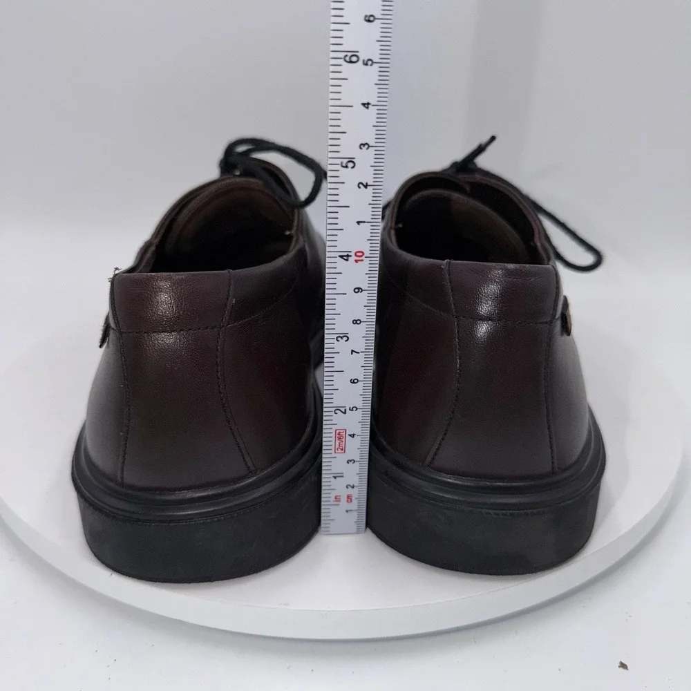 Mephisto Mens Air-Jet Oxford Size 10 Brown Leather Lace Up Dress Shoe France